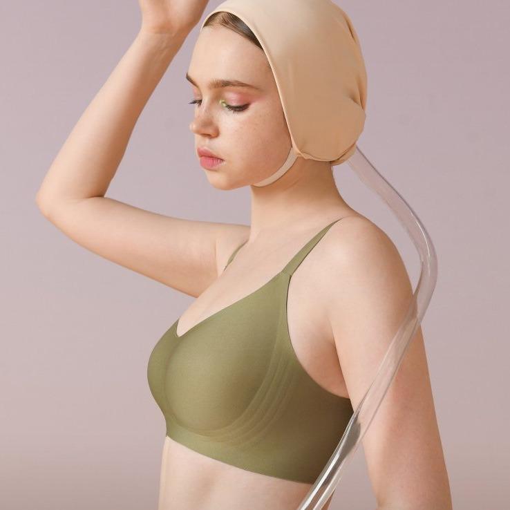 Layla Wireless Full Cup Bra in Avocado