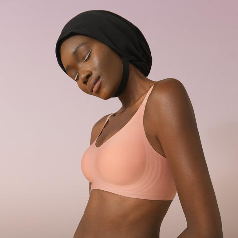 Layla Wireless Full Cup Bra in Sand