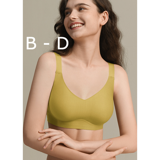 Averie Wireless Full Support Minimiser Bra in Mustard