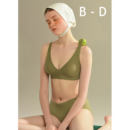 Bonnie Wireless Soft Plunge Bra & Underwear Set in Espresso