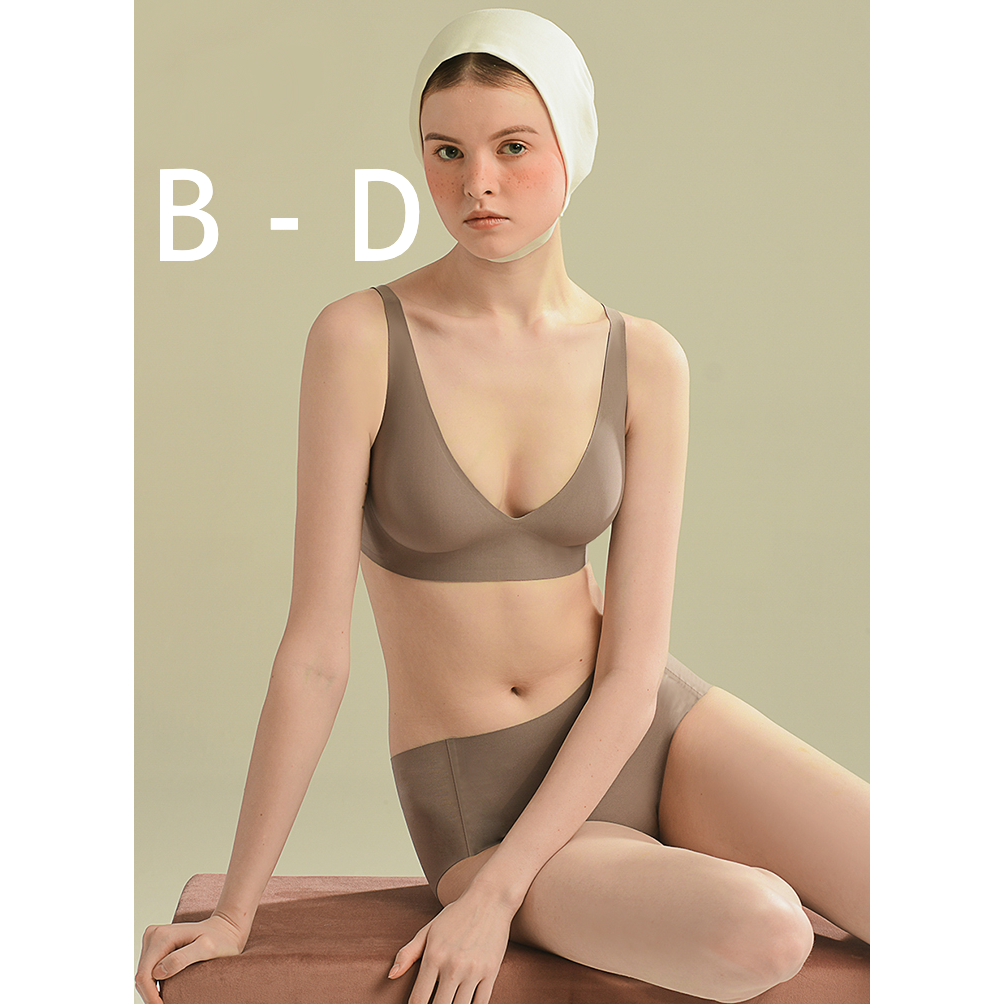 Bonnie Wireless Soft Plunge Bra & Underwear Set in Espresso – Poppi