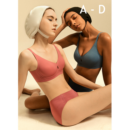 Nina Hollow Out Wireless Bra in Indigo