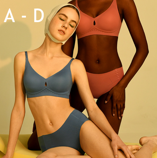 Nina Hollow Out Wireless Bra in Indigo