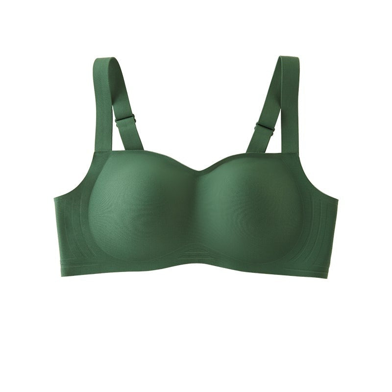 Zoey Wireless Square Neck Bra Basil
