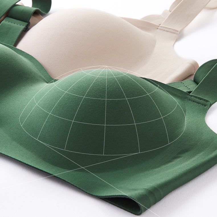 Zoey Wireless Square Neck Bra Basil