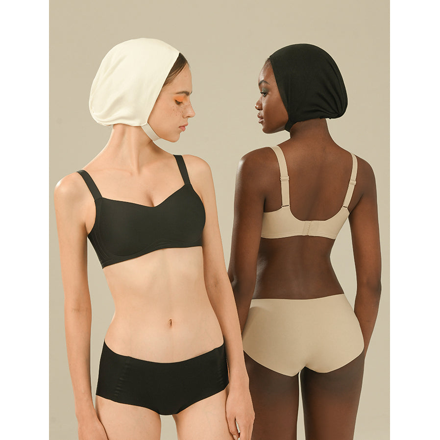 Zoey Wireless Square Neck Bra Basil