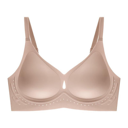 Nina Hollow Out Wireless Bra in Blush