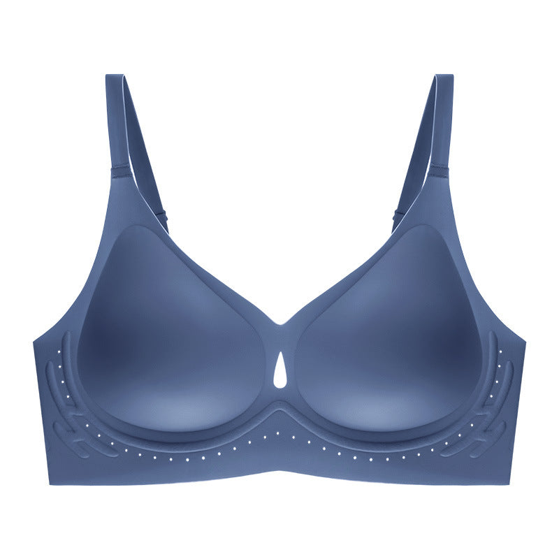 Nina Hollow Out Wireless Bra in Indigo