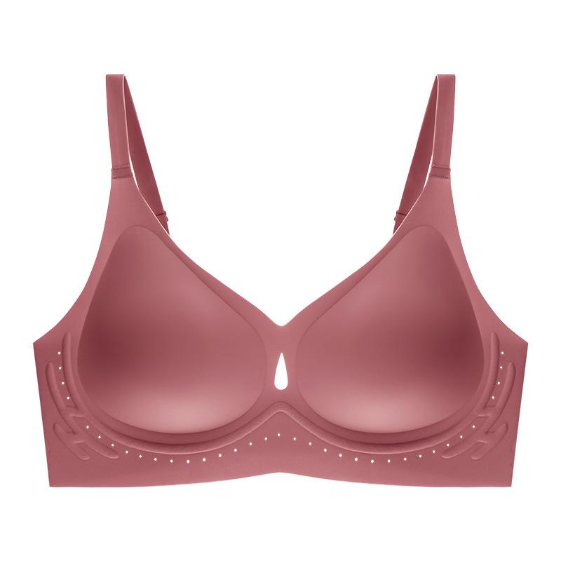 Nina Hollow Out Wireless Bra in Blush
