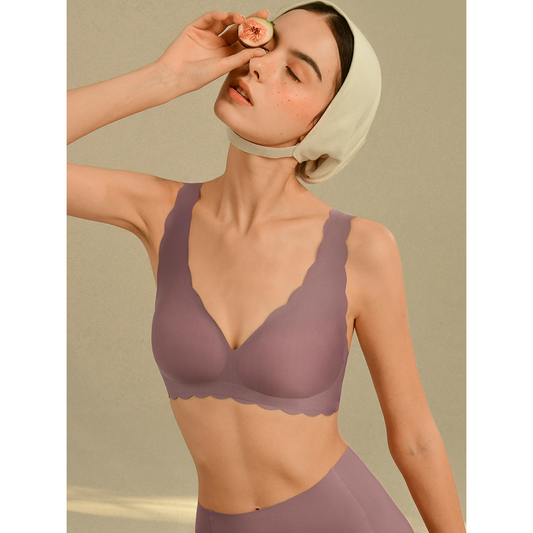 Belle Full-coverage Plunge Bralette in Periwinkle