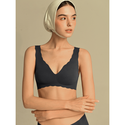 Belle Full-coverage Plunge Bralette in Periwinkle