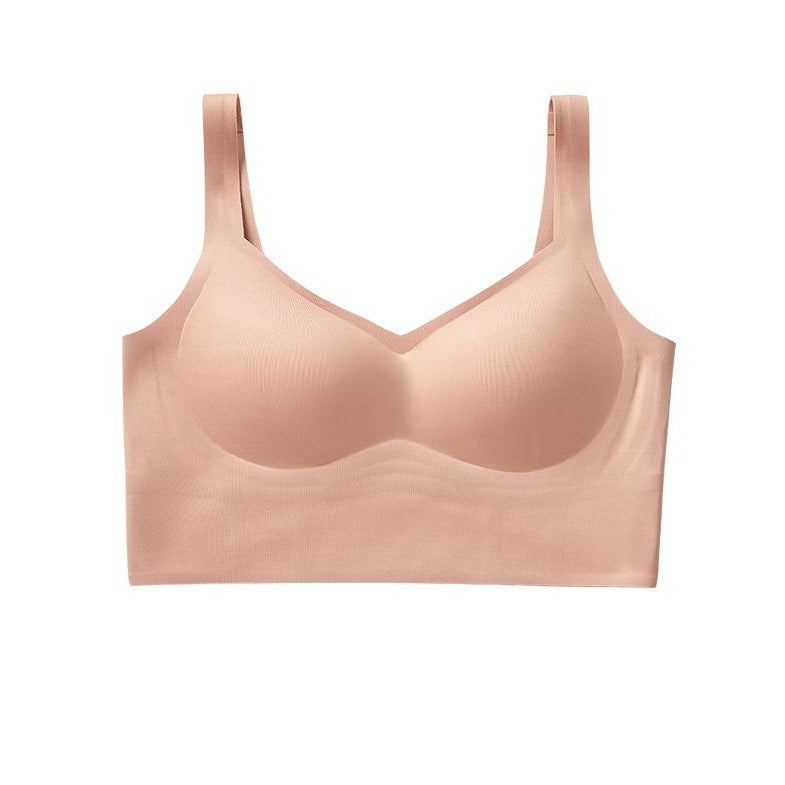 Carmen Longline Wireless Racerback Bra in Heather