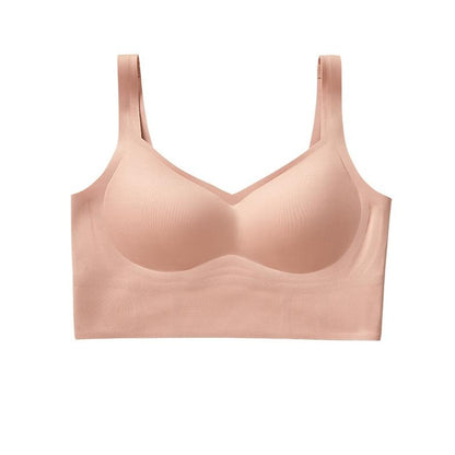 Carmen Longline Wireless Racerback Bra in Heather