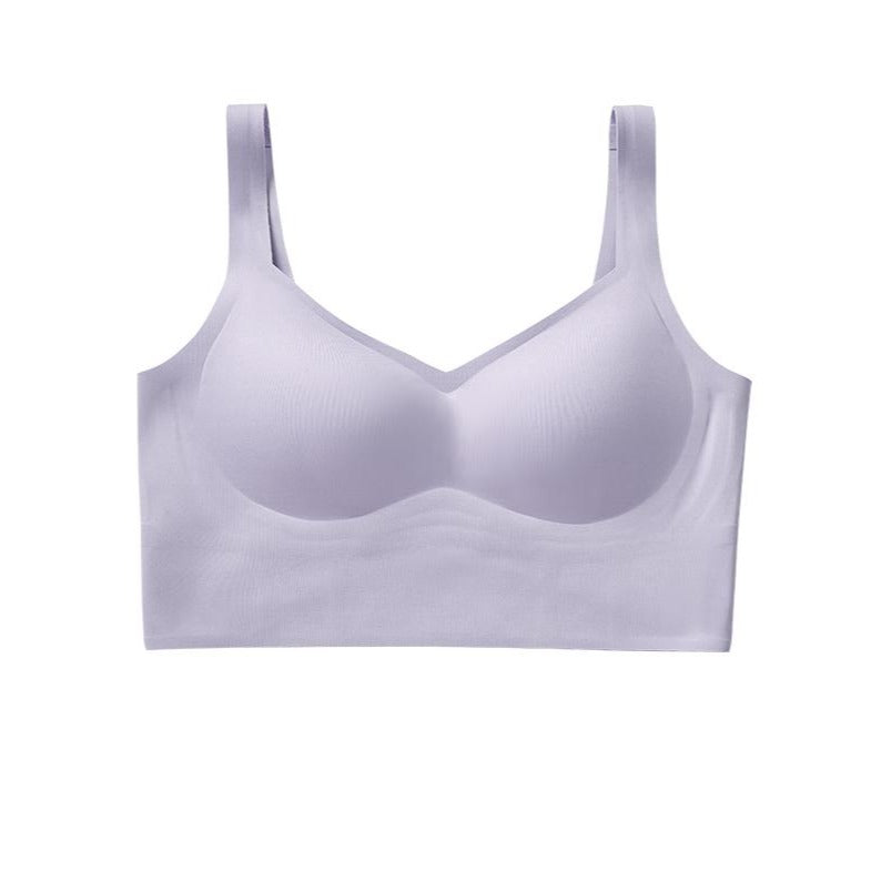 Carmen Longline Wireless Racerback Bra in Heather