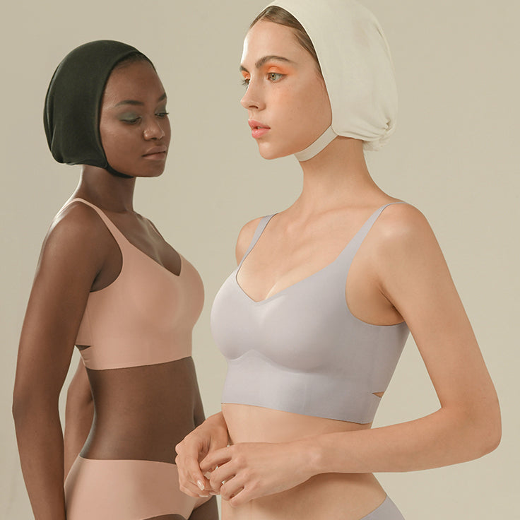 Carmen Longline Wireless Racerback Bra in Heather