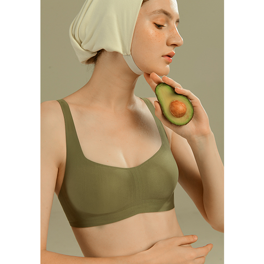 Adelaide Retro Square Neck Bra in Avocado