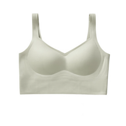 Carmen Longline Wireless Racerback Bra in Heather